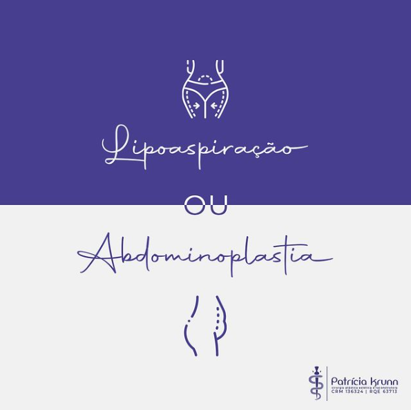 Lipoaspiração ou abdominoplastia